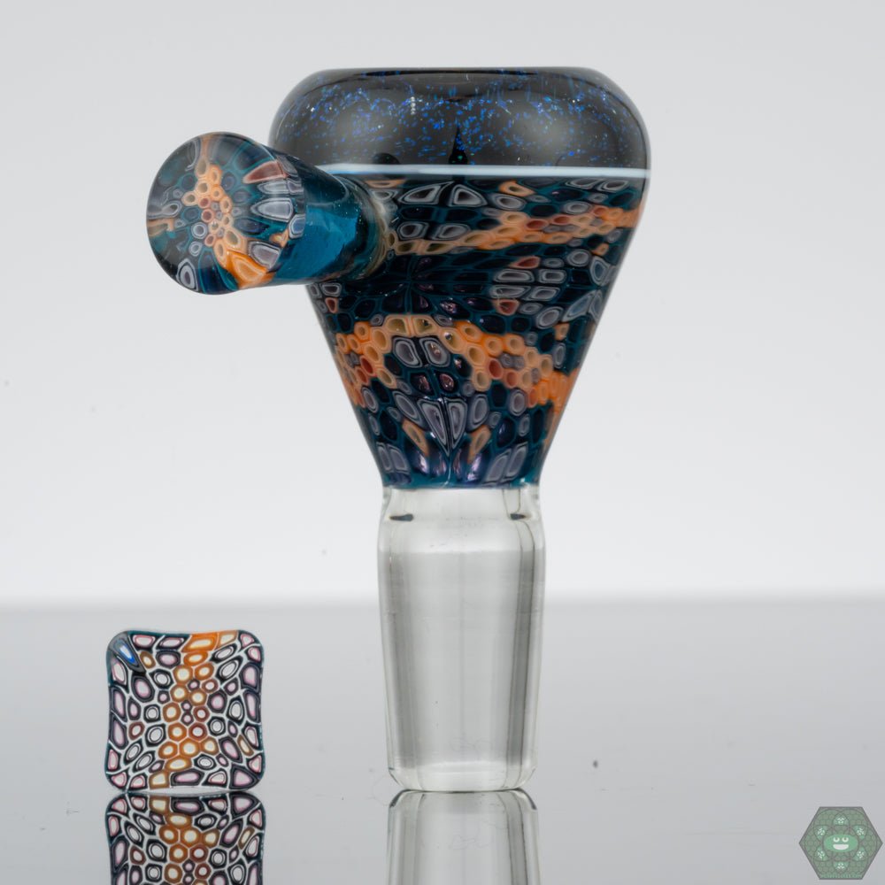 Middleton Glassworks Chip Stacked 14mm Slide, a textured, high-quality glass bowl offering a unique design for a stylish and smooth smoking experience.