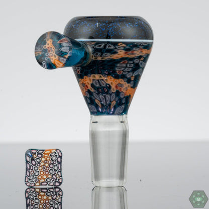 Middleton Glassworks Chip Stacked 14mm Slide, a textured, high-quality glass bowl offering a unique design for a stylish and smooth smoking experience.