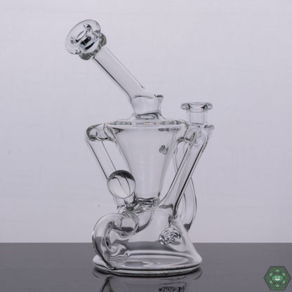  Mini Glass Recycler: The Torch D Boro Clear Mini Klein is a compact recycler rig ideal for smooth and flavorful dabbing experiences.