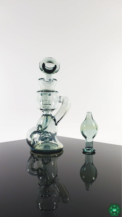 Mini Klein Recycler: The Professor Dank Mini, a portable glass rig perfect for smooth and flavorful dabs on the go.