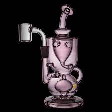  MJ Arsenal Pink Titan Mini Rig, from the Orbital Series, delivering smooth and efficient filtration in a stylish pink finish, compact and functional for on-the-go dabbing.