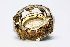 Modern Octagonal Glass Ashtray by Piranha, a contemporary and functional accessory for any smoking setup.