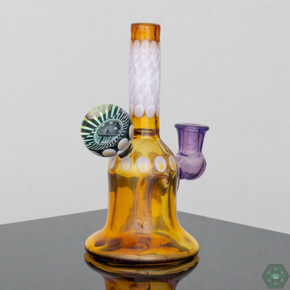 Natrix Glass Mini Tube #10 – Unique color palette and artistic dichroic finish for a functional and visually striking glass rig.