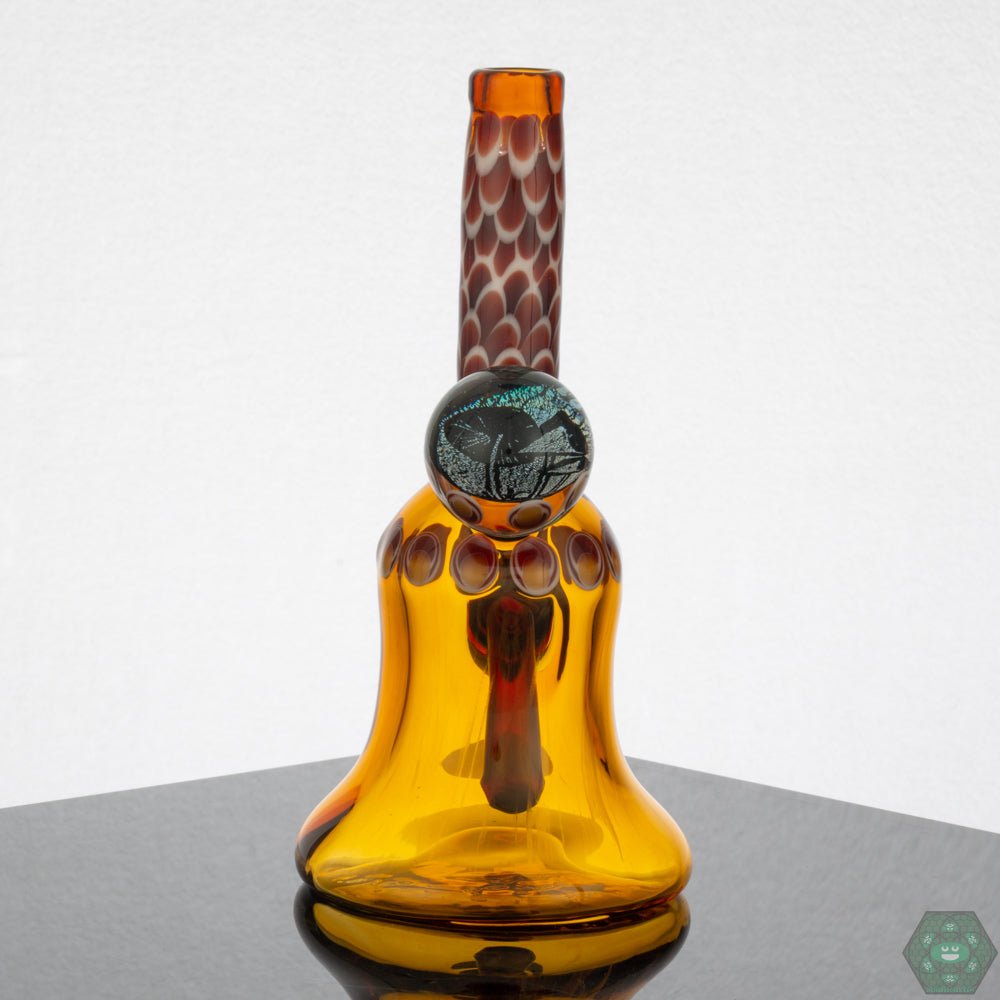Natrix Glass Mini Tube #12 – 10mm female joint with vibrant dichroic accents, ideal for collectors and enthusiasts.