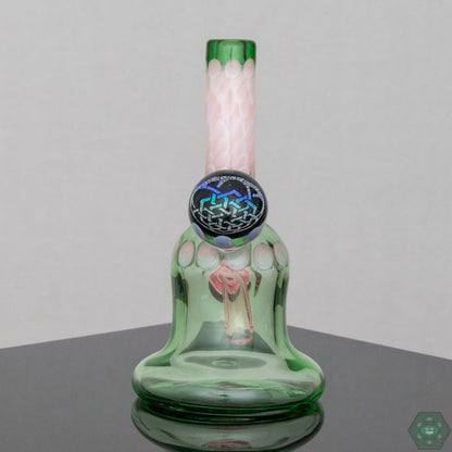 Natrix Glass Mini Tube #7 – Unique dichroic glass design with a 10mm joint and 2-hole perc for optimal performance.