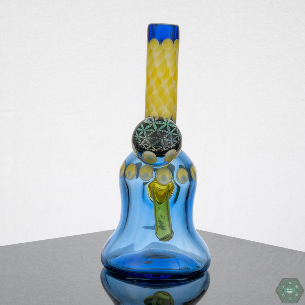 Natrix Glass Mini Tube #8 – 10mm female joint with dichroic glass accents for a unique and functional design.