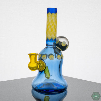 Natrix Glass Mini Tube #8 – 6.5-inch glass piece with vibrant dichroic accents for enhanced style and airflow.