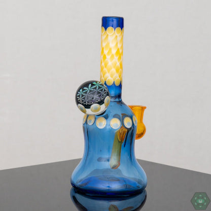 Natrix Glass Mini Tube #8 – Durable glass piece with a 10mm female joint, complete with an authenticity sticker and business card.