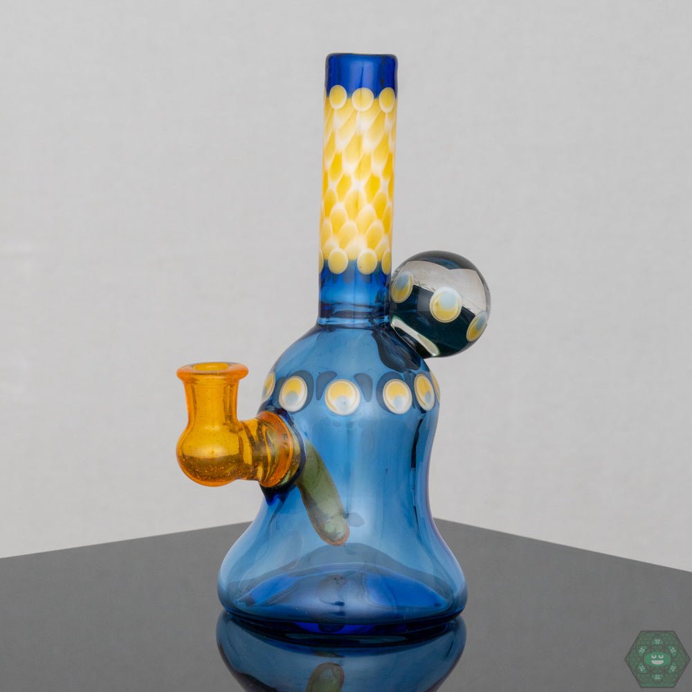 Natrix Glass - Mini Tube #8 - @Natrix_glass - Natrix Glass Mini Tube #8 – Premium 6.5-inch glass tube with a 2-hole perc and vibrant dichroic accents for smooth pulls.
