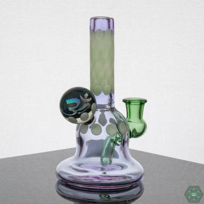 Natrix Glass Mini Tube #9 – 2-hole perc for optimal airflow in a 6.5-inch compact rig, perfect for glass enthusiasts.