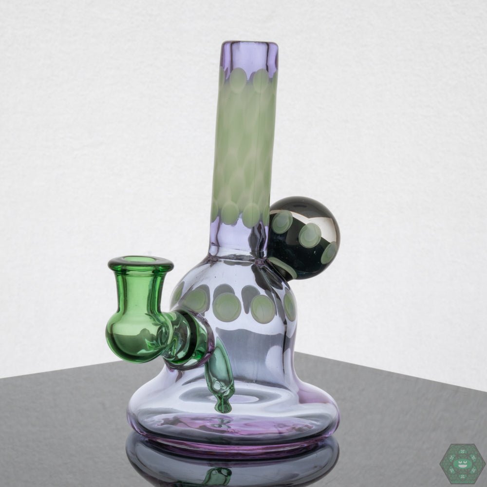 Natrix Glass Mini Tube #9 – Bold dichroic accents with a compact 6.5-inch design for optimal airflow and smooth hits