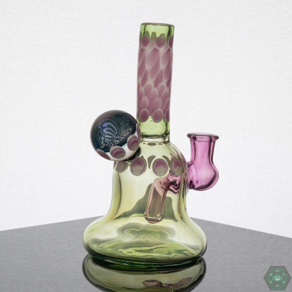 Natrix Glass Mini Tube - Haterade Colorway – 2-hole perc for smooth hits and premium filtration in a vibrant, 6.5-inch rig.