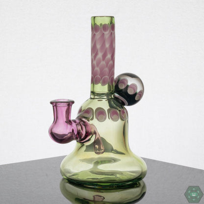 Natrix Glass Mini Tube - Haterade Colorway – 6.5-inch rig with vibrant hues and dichroic accents for enhanced style and functionality.