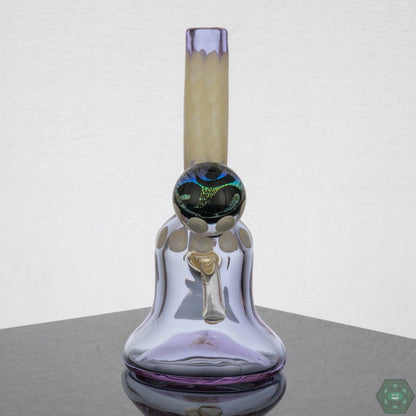 Natrix Glass Mini Tube - Purple Lollipop – 10mm joint with dichroic accents, offering a vibrant design and smooth performance.