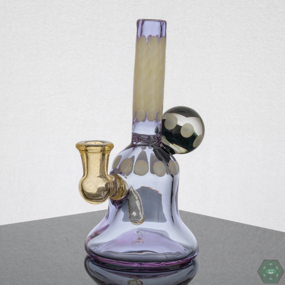 Natrix Glass Mini Tube - Purple Lollipop – Stunning 6.5-inch mini tube with vibrant dichroic accents and smooth filtration.