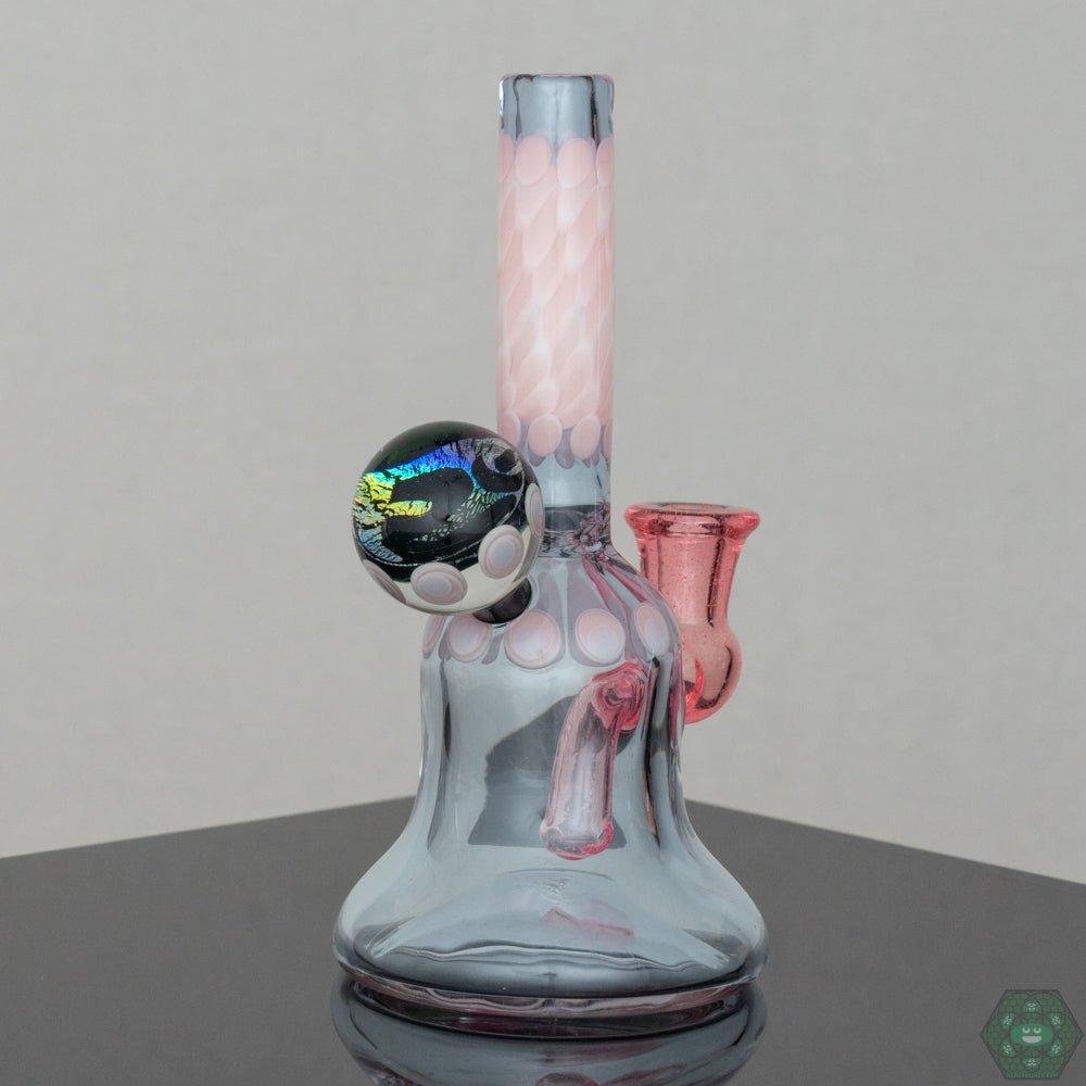 Natrix Glass Mini Tube - Purple Lollipop – A functional 6.5-inch glass rig with vibrant dichroic design for smooth pulls.