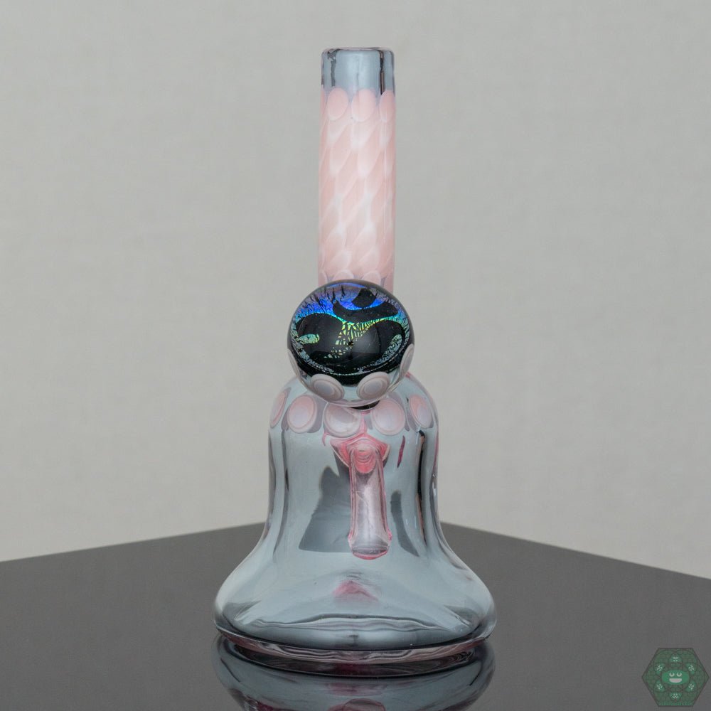 Natrix Glass Mini Tube - Purple Lollipop – Vibrant purple and dichroic design, offering a premium 6.5-inch smoking experience.