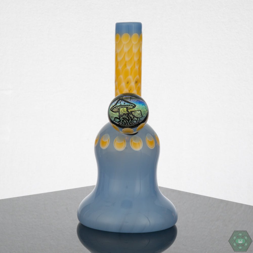 Natrix Glass Mini Tube - Terps Color – 10mm joint with intricate dichroic detailing for a vibrant and functional glass rig.