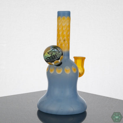 Natrix Glass Mini Tube - Terps Color – 2-hole perc for smooth filtration, designed for collectors and daily use in a 6.5-inch rig.