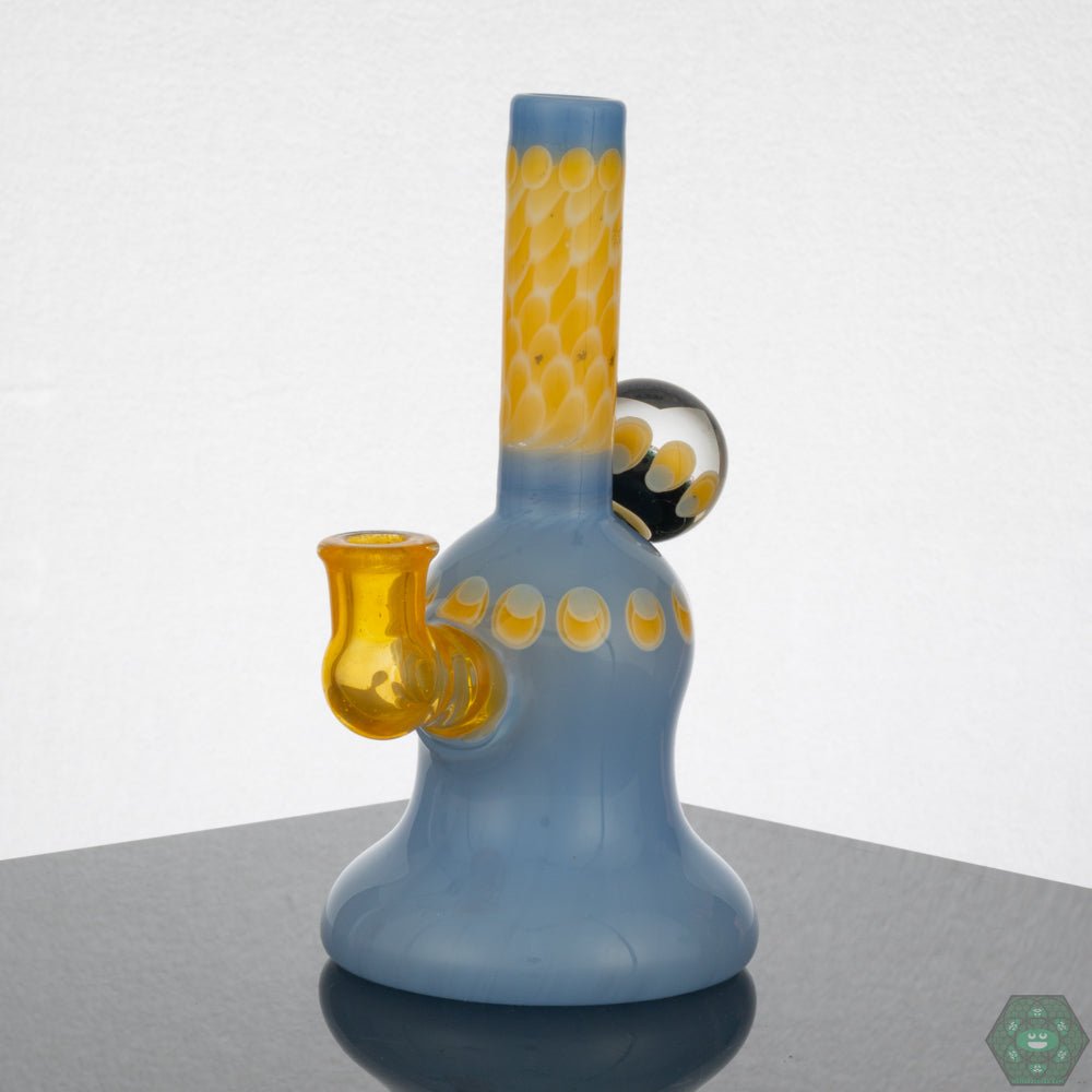 Natrix Glass Mini Tube - Terps Color – Premium 6.5-inch glass rig with intricate dichroic accents for smooth hits and enhanced functionality.
