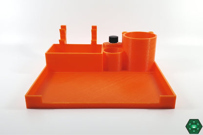  ODT Dabtray, an organized dab station for tools and accessories, featuring compartments for dabbers, torches, and more, a perfect addition to any dabbing setup.