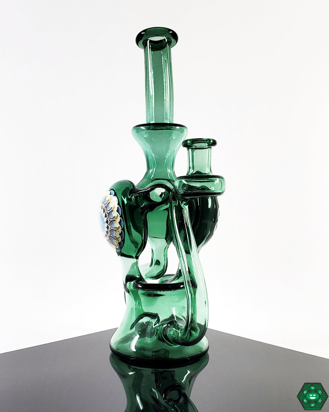Olour Glass - Atlantis Dotted Recycler - @Olour_glass - HG