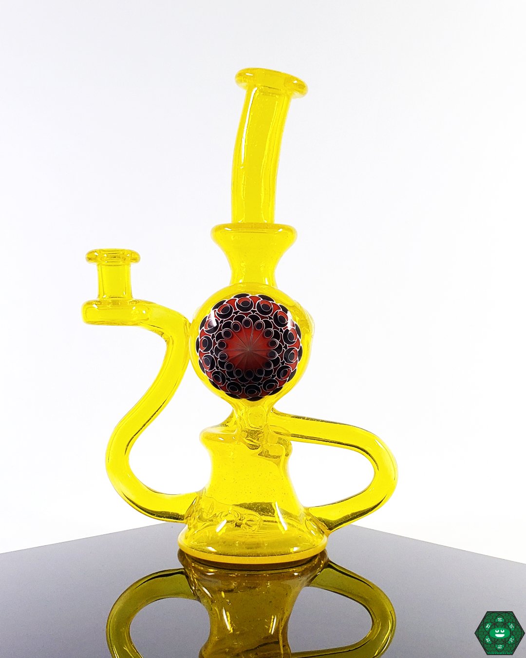 Olour Glass - Terps Dotted Recycler - @Olour_glass - HG