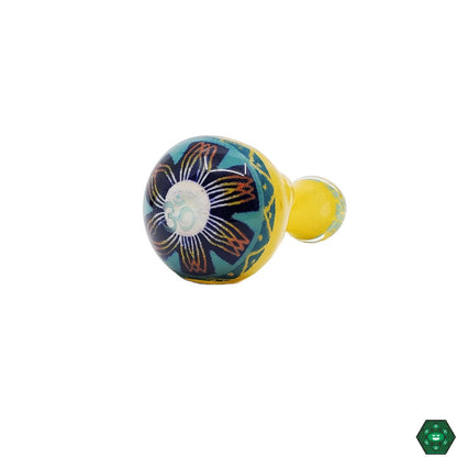  OM Glass Spoon Pipe, a handmade glass smoking accessory offering both artistic style and high functionality.