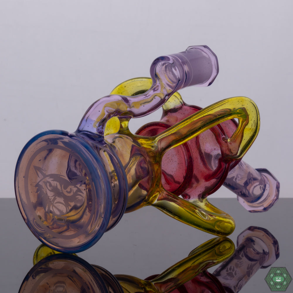 Opal and Crushed Opal Recycler: This Wolfe Glass recycler features beautiful opal and crushed opal accents, adding a touch of elegance to its functional design.