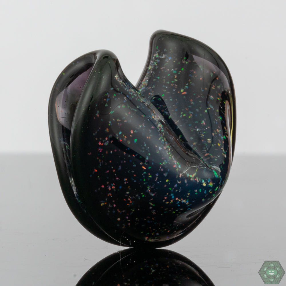 Opal Fortune Cookie Pendant: This unique pendant showcases a captivating opal finish, creating a mesmerizing visual effect and making it a standout piece of glass art.