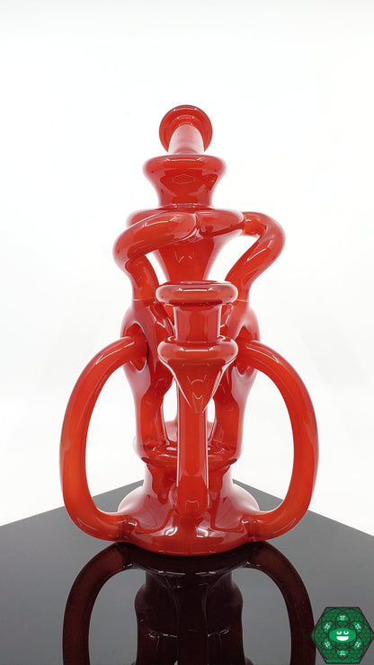 OTW Glass Fruit Basket TDTDR Recycler – Colorful 8-inch recycler with unique color palette, 7-hole perc, and triple uptake for smooth, filtered hits.