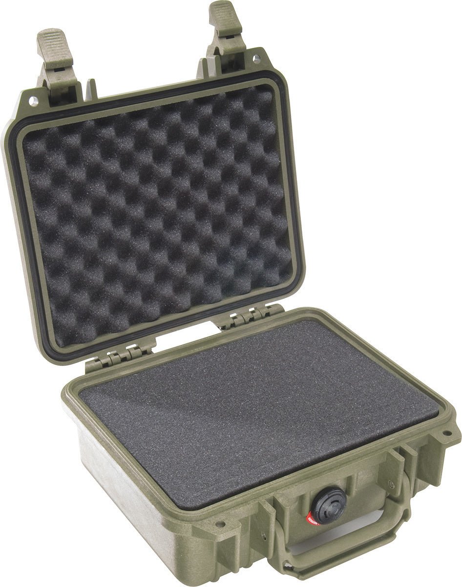 Pelican 1200 Case, featuring a customizable foam insert for added protection and secure storage of delicate items.

