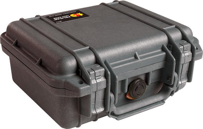 Pelican 1200 Case, a waterproof and crushproof compact storage solution designed for protecting valuables with rugged durability.