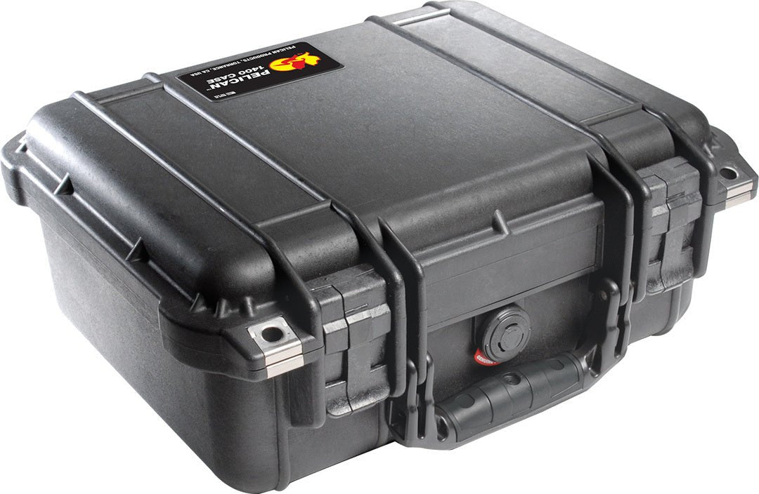 Pelican 1401 Case, a crushproof and waterproof protective storage solution designed for securing delicate items.