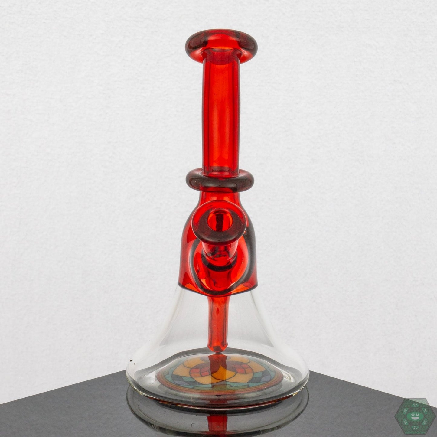 Pomegranate Brian Jacobson Mini Glass Tube with a 10mm female joint, a sleek and portable smoking piece.