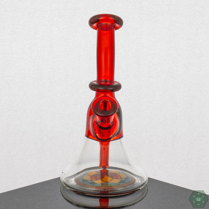 Pomegranate Brian Jacobson Mini Glass Tube with a 10mm female joint, a sleek and portable smoking piece.