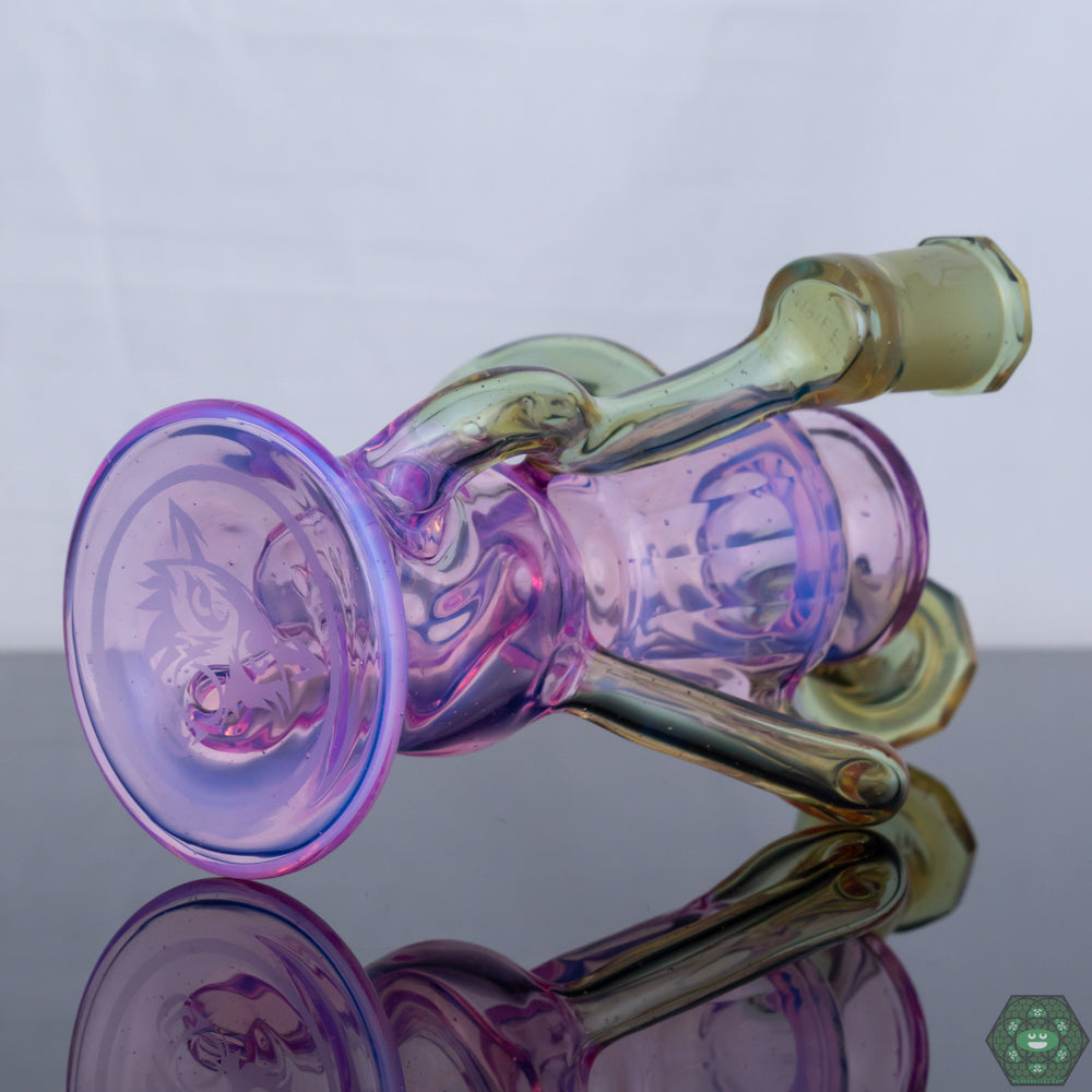  Premium Glass Recycler: This Wolfe Glass recycler is a premium choice for those seeking high-quality dabbing experiences.