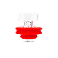  Puffco Peak Pro Ball Cap placed on the dab rig, showcasing its ability to enhance vapor production and flavor while controlling airflow.