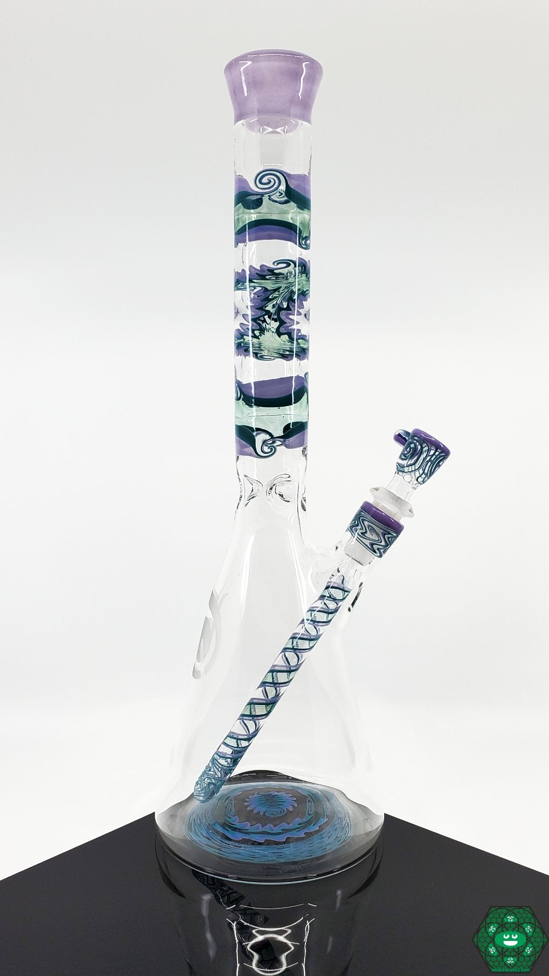 Q Factor Glass - Fully Worked Beaker (Light Purple) - @Qfactorglass - HG