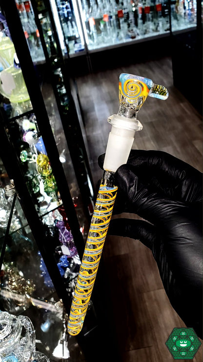 Q Factor Glass - Fully Worked Beaker (Tan) - @Qfactorglass - HG