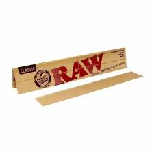 RAW Classic Rolling Papers, made from natural unrefined fibers for a slow and even burn.