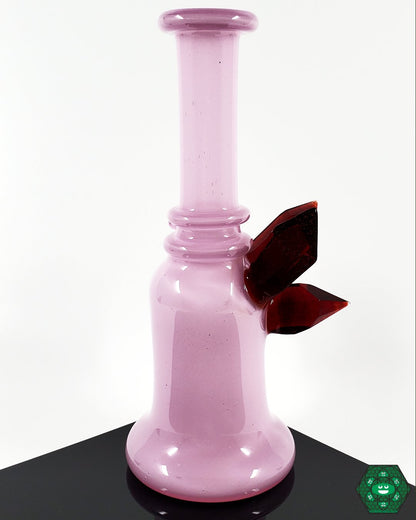 Raya Glass - Crystal Mini Tube (Pink Satin Dipped In Clear) - @Rayaglass - HG