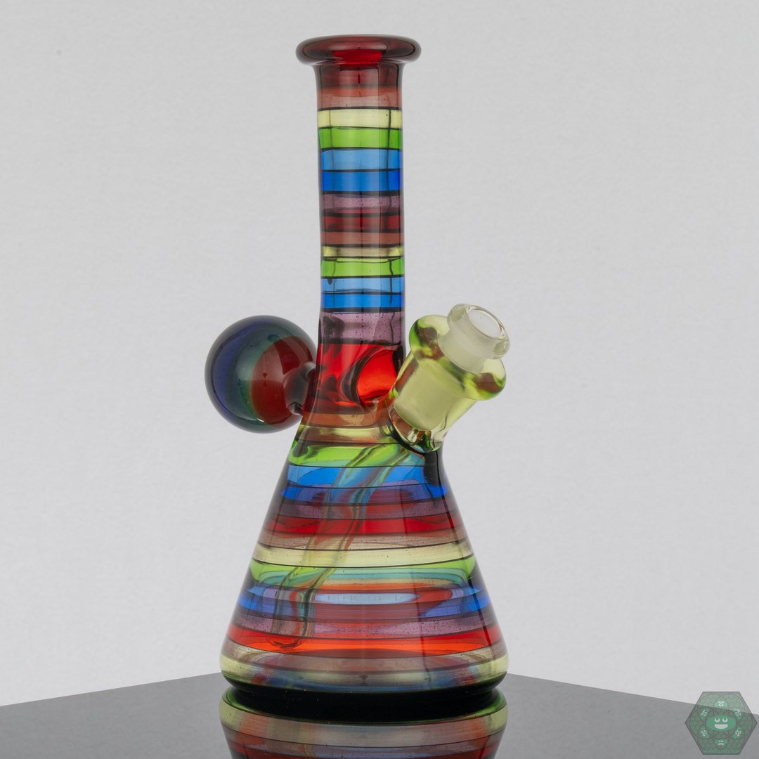 Rone Glass Rainbow Tube - Pomegranate Lip - @Roneglass - HG