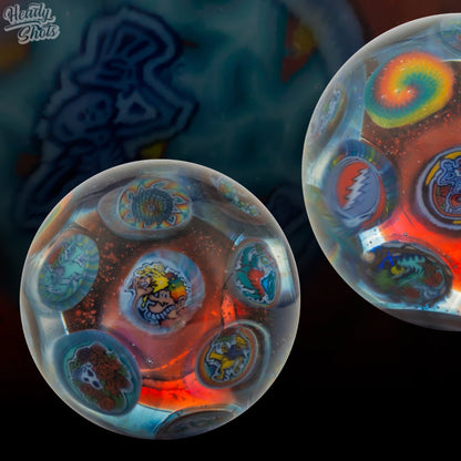 Rose Roads Glass Marble, an artisan glass accessory showcasing exquisite craftsmanship, stunning colors, and unique designs.