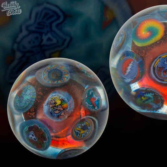 Rose Roads Glass Marble, an artisan glass accessory showcasing exquisite craftsmanship, stunning colors, and unique designs.