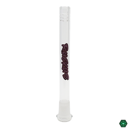 Ruckus Glass 5.5-inch Downstem featuring a 7-hole percolator for enhanced filtration, providing smooth draws and consistent performance across various setups.