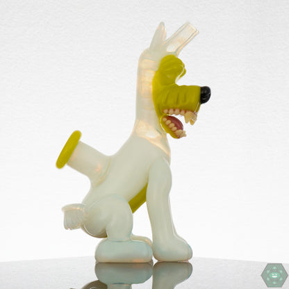 Ryan Kane Full Body Open Mouth Wolf - Secret White & Roswell - @Ryankane_glass - HG