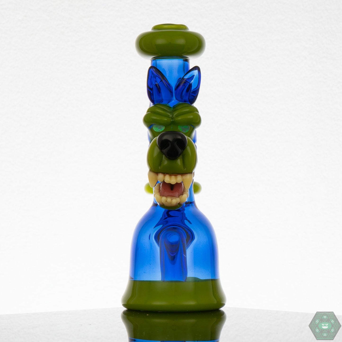 Ryan Kane Open Mouth Jammer - Light Cobalt & Timber - @Ryankane_glass - HG
