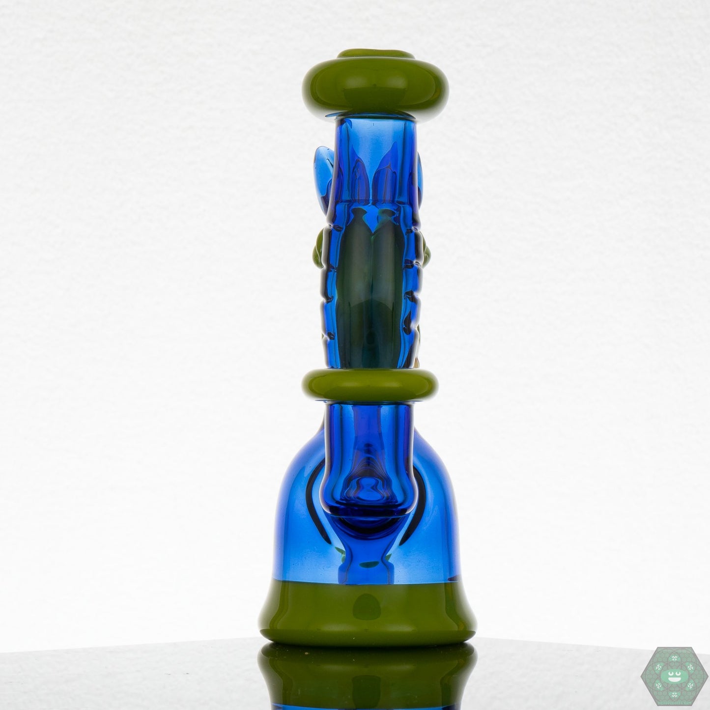 Ryan Kane Open Mouth Jammer - Light Cobalt & Timber - @Ryankane_glass - HG