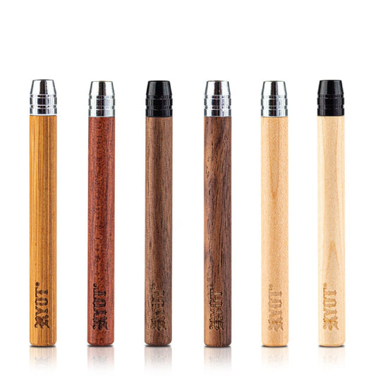 RYOT Long Wooden Hitter Bat Pipe, a sleek and stylish wooden smoking pipe crafted from premium walnut, rosewood, maple, and bamboo. Ideal for natural, on-the-go use, these discreet pipes keep fingers tar-free. Available in a variety of wood types, they offer both functionality and style.